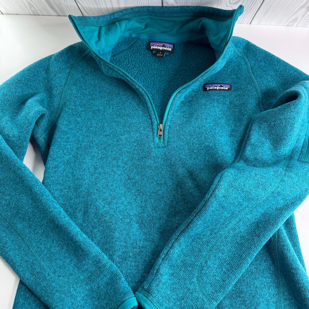 Patagonia Women's Better Sweater 1/4 Zip Fleece SZ Small Teal